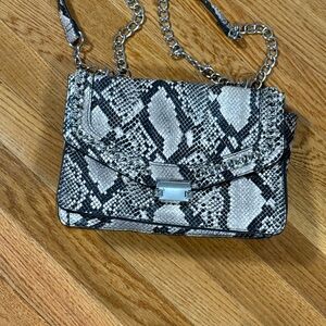 Primark Black and Gray Snakeskin Crossbody Bag